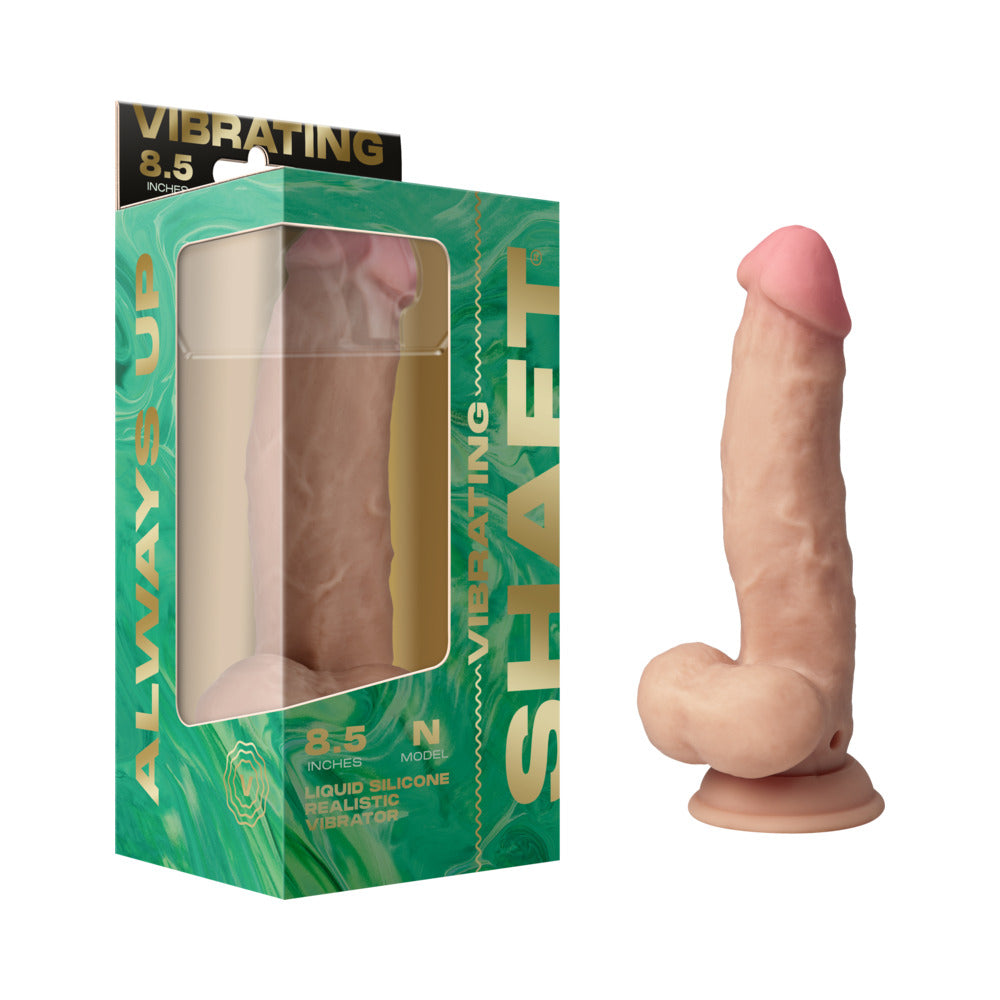 SHAFT - MODELO VIBRATÓRIO N: DILDO DE SILICONE DE DENSIDADE DUPLA DE 8,5 POL. COR: PINHO