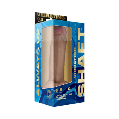 SHAFT - VIBRATING MODEL C: 9.5 IN. DUAL DENSITY SILICONE DILDO PINE