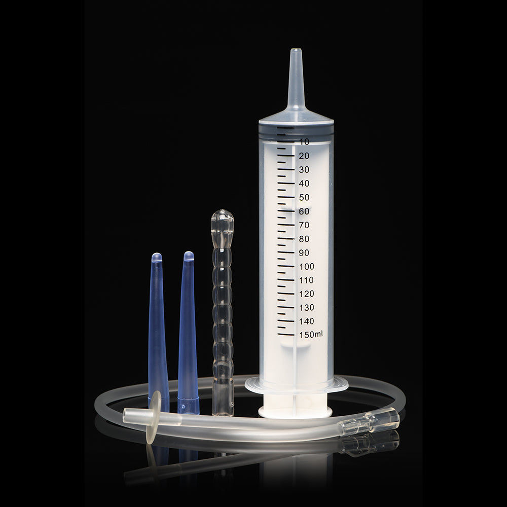 XR BRANDS - CLEANSTREAM ENEMA SYRINGE WITH ATTACHMENTS