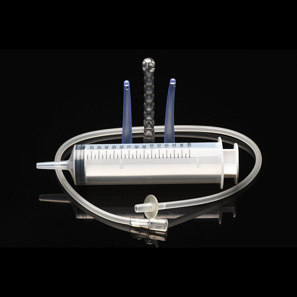 XR BRANDS - CLEANSTREAM ENEMA SYRINGE WITH ATTACHMENTS