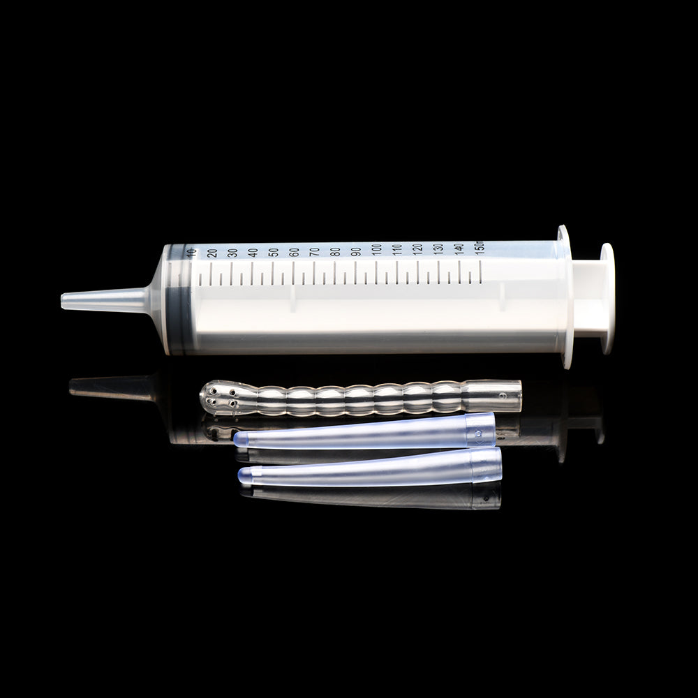 XR BRANDS - CLEANSTREAM ENEMA SYRINGE WITH ATTACHMENTS