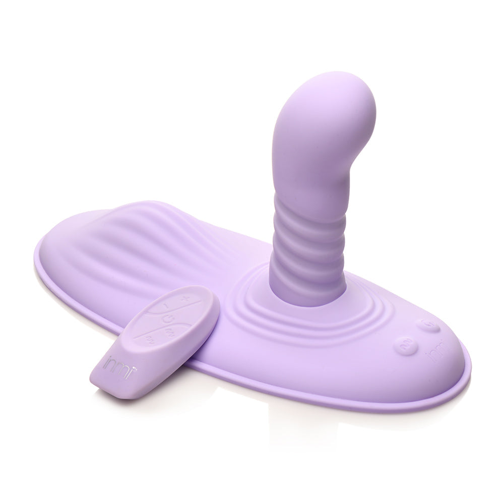 XR BRANDS - INMI THRUST 'N' GRIND THRUSTING & VIBRATING WITH REMOTE SILICONE GRINDER