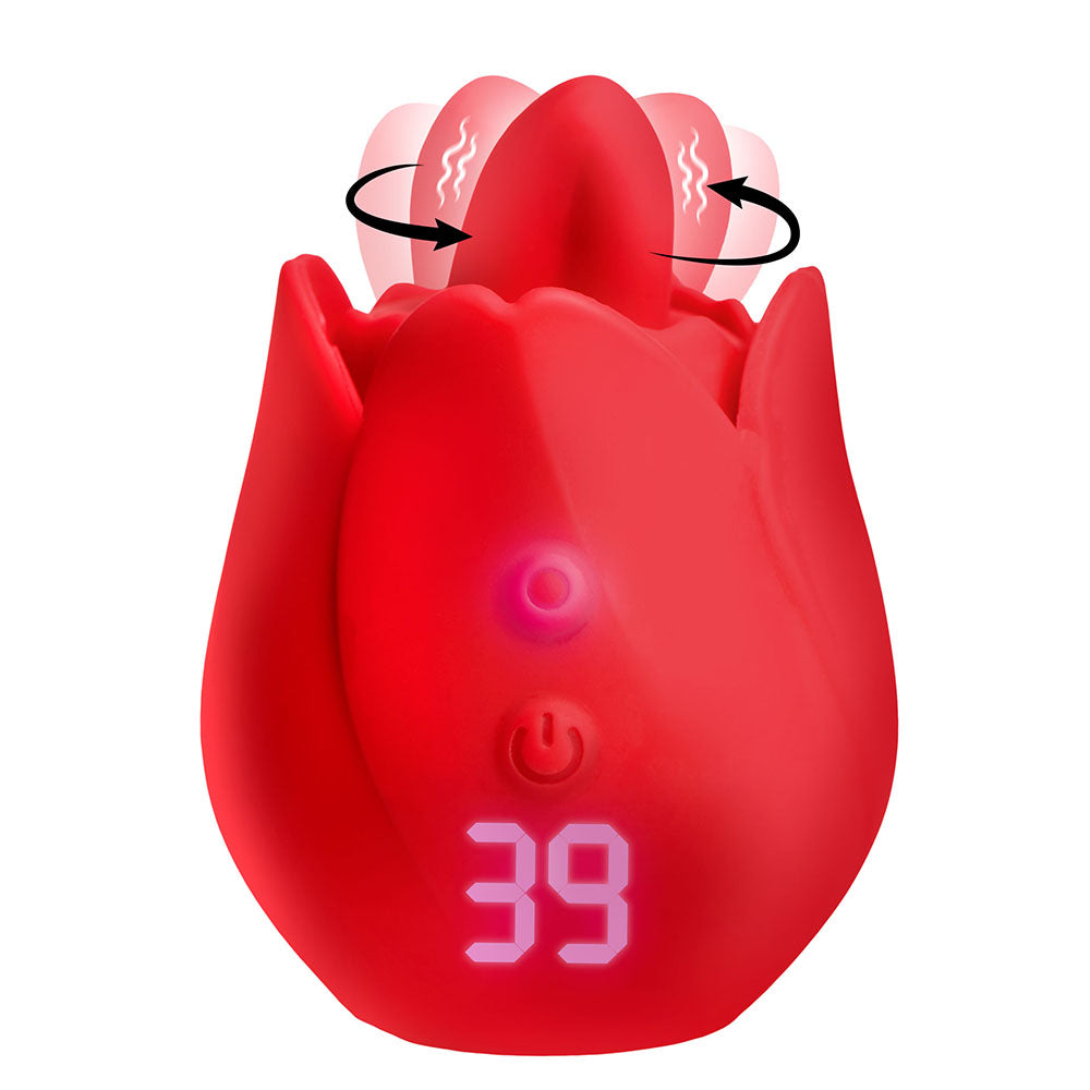 XR BRANDS - BLOOMGASM ROSE KISSER LICKING & VIBRATING DIGITAL CLITORAL STIMULATOR