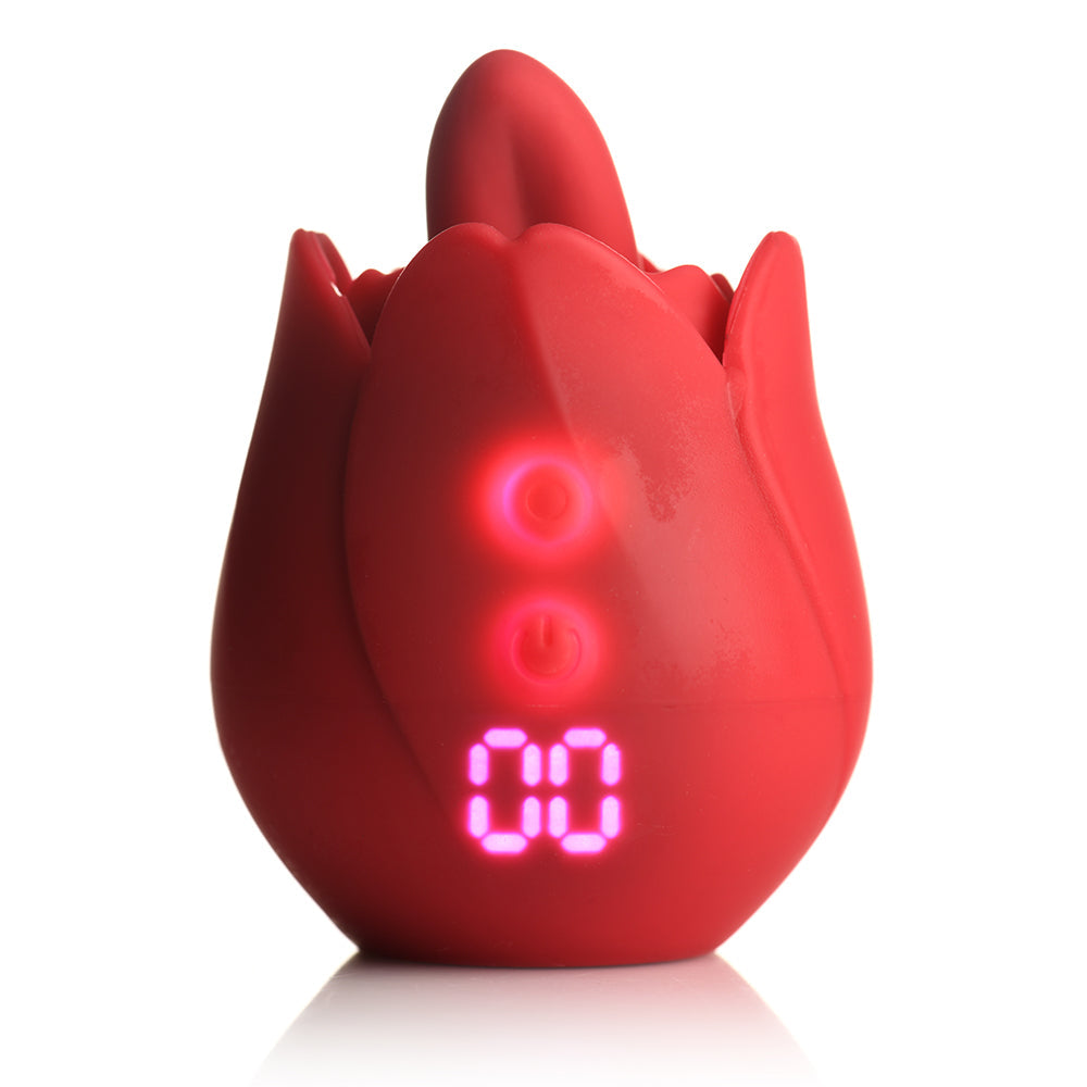 XR BRANDS - BLOOMGASM ROSE KISSER LICKING & VIBRATING DIGITAL CLITORAL STIMULATOR
