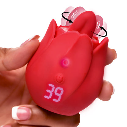 XR BRANDS - BLOOMGASM ROSE KISSER LICKING & VIBRATING DIGITAL CLITORAL STIMULATOR