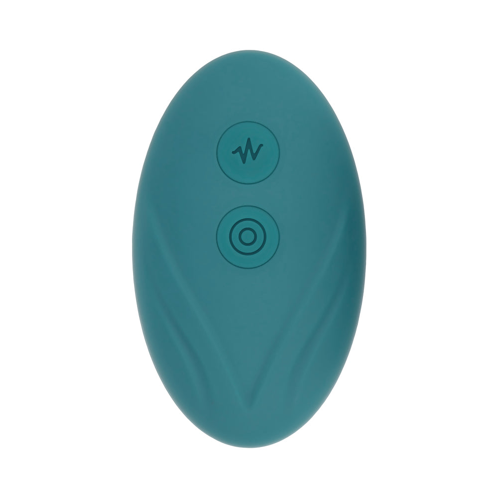 EVOLVED - OVAL OFFICE RECHARGEABLE VIBRATING EGG WITH REMOTE SILICONE TEAL