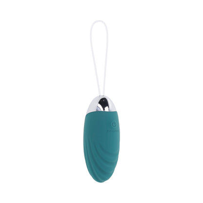 EVOLVED - OVAL OFFICE RECHARGEABLE VIBRATING EGG WITH REMOTE SILICONE TEAL