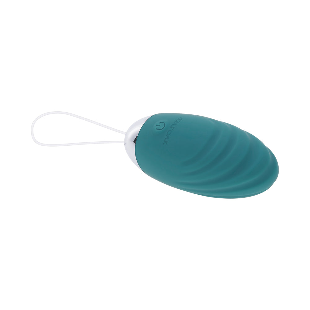EVOLVED - OVAL OFFICE RECHARGEABLE VIBRATING EGG WITH REMOTE SILICONE TEAL