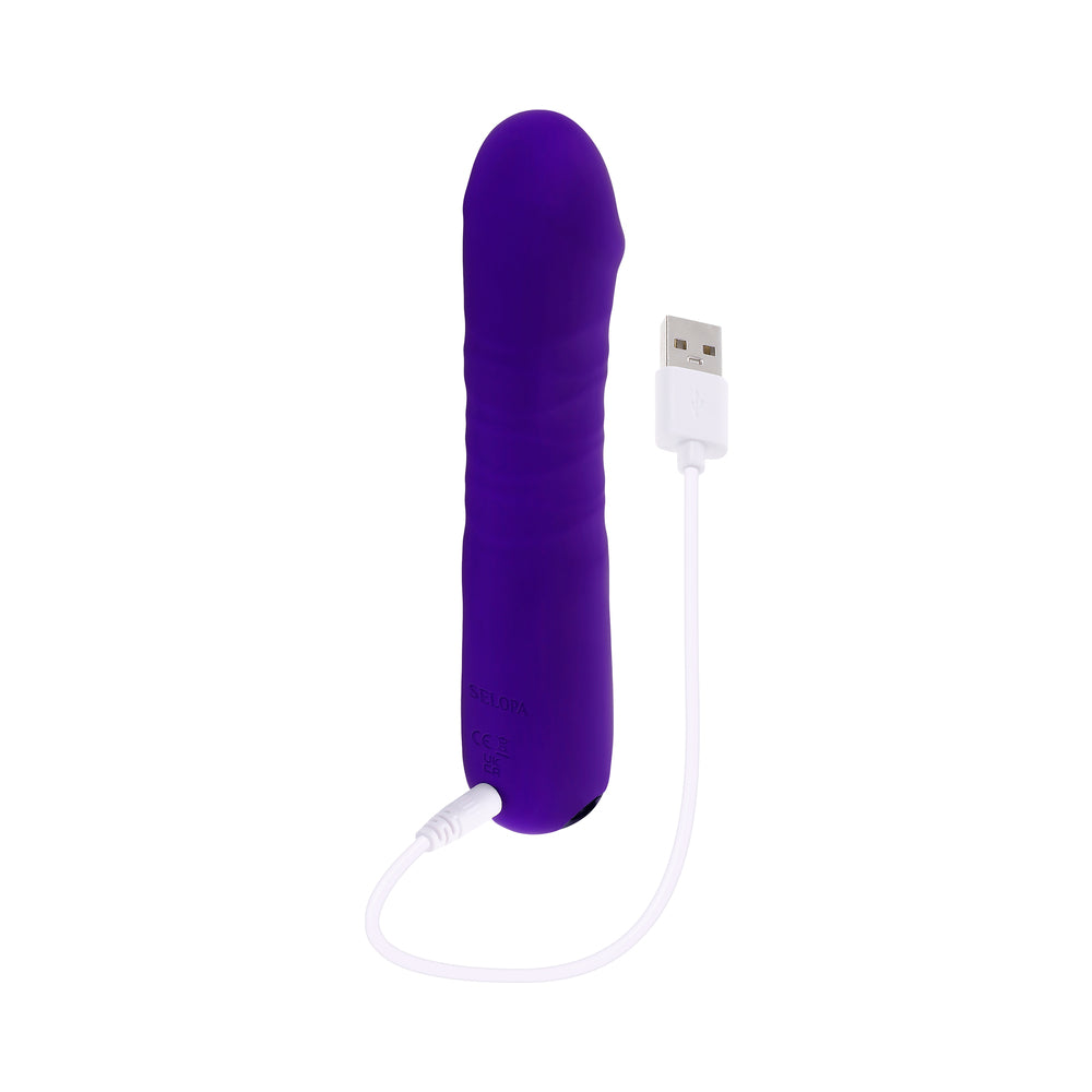 SELOPA - VIBRADOR DE PENETRAÇÃO RECARREGÁVEL EM SILICONE ROXO