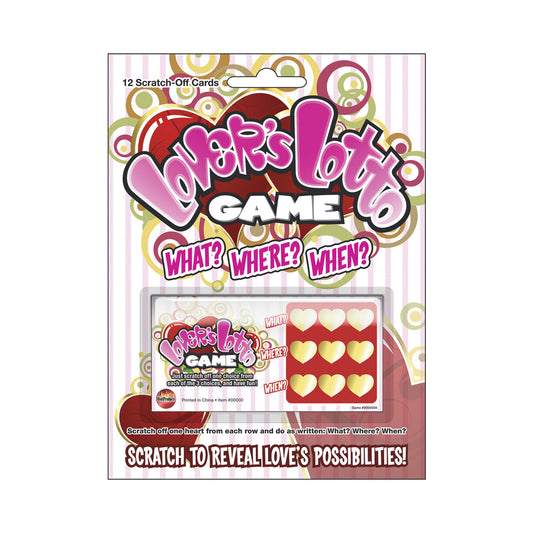 HOTT PRODUCTS - LOVERS LOTTO SCRATCH & PLAY SEX GAME CARDED