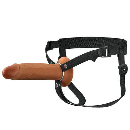 PIPEDREAM - FANTASY X-TENSIONS ELITE HOLLOW SILICONE STRAP-ON 8 IN. BROWN