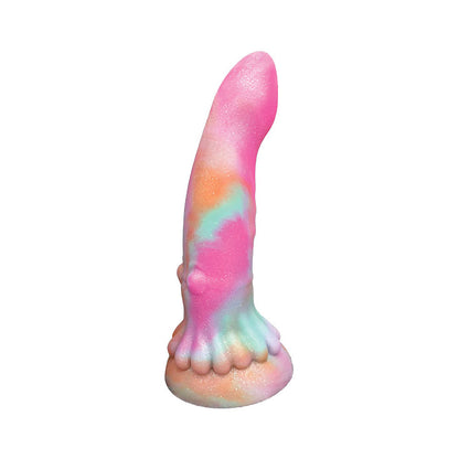 HOTT PRODUCTS - MONSTER ROMANCE SQUID LUST WITH VIBRATING BULLET SILICONE DILDO 6 IN.