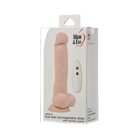 ADAM & EVE - ADAM'S TRUE FEEL RECHARGEABLE DILDO WITH REMOTE CONTROL