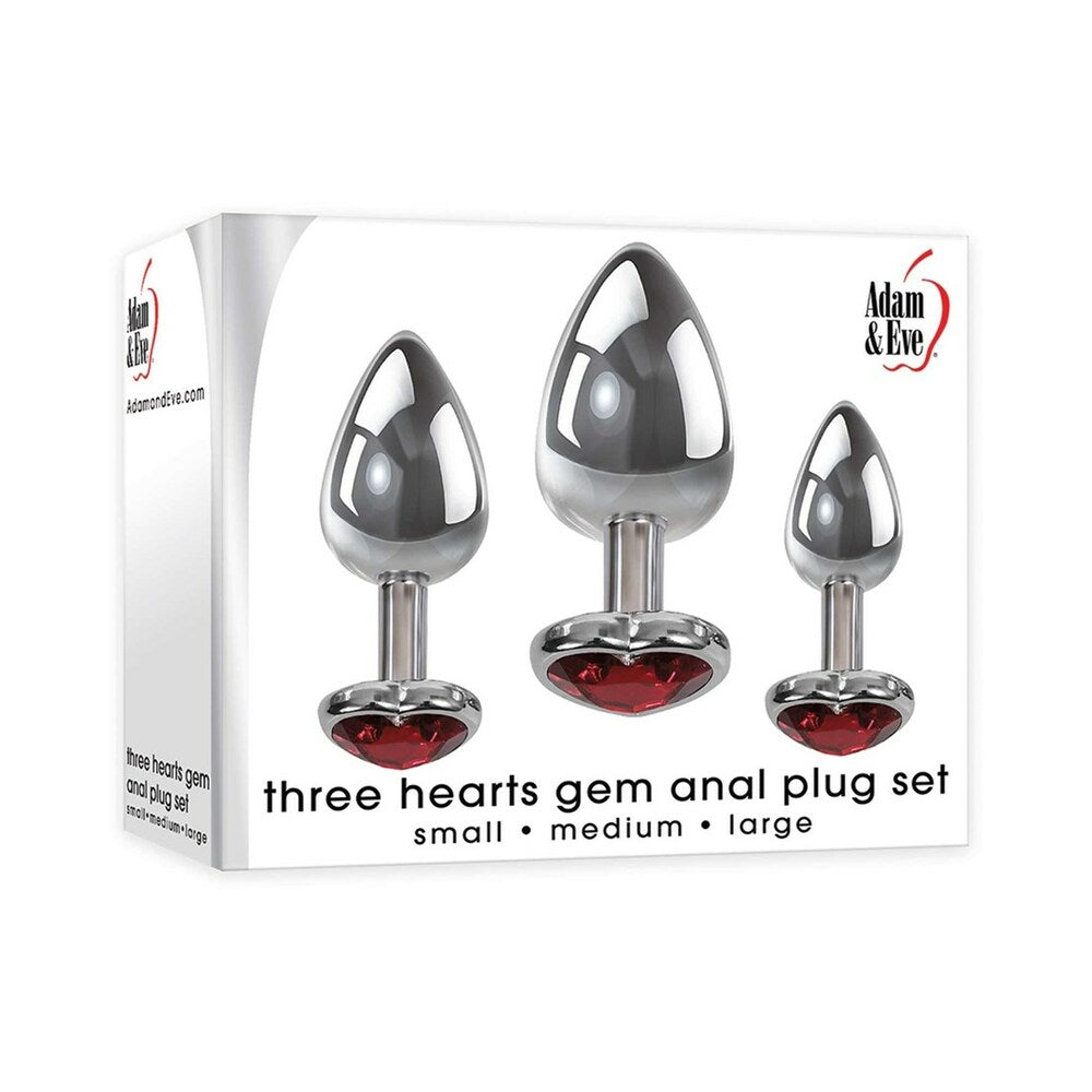 ADAM & EVE - THREE HEARTS GEM ANAL PLUG SET