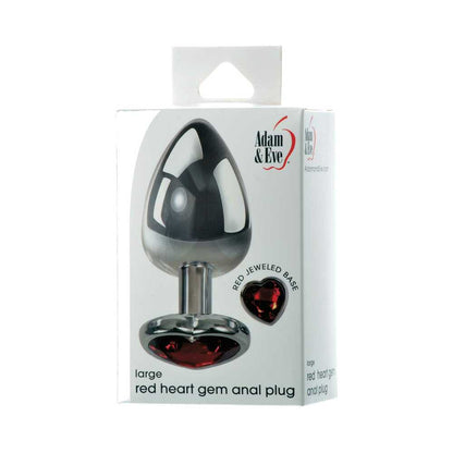ADAM & EVE - PLUG ANAL COM GEMA EM FORMA DE CORAÇÃO VERMELHA TAMANHO GRANDE
