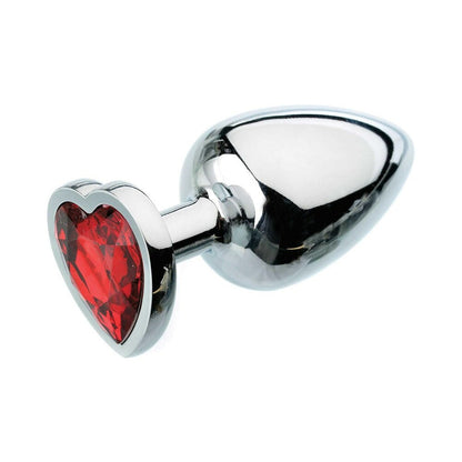 ADAM & EVE - PLUG ANAL COM GEMA EM FORMA DE CORAÇÃO VERMELHA TAMANHO GRANDE