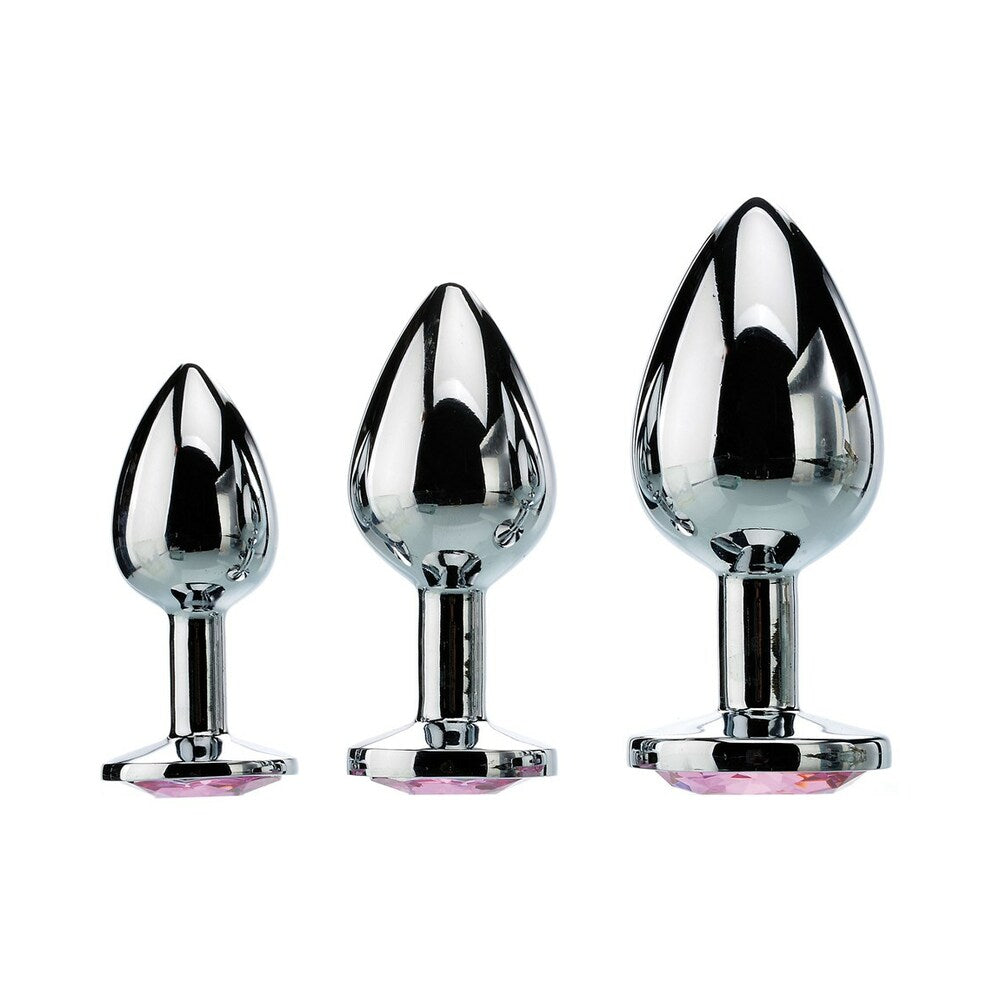 ADAM & EVE - PINK GEM ANAL PLUG SET