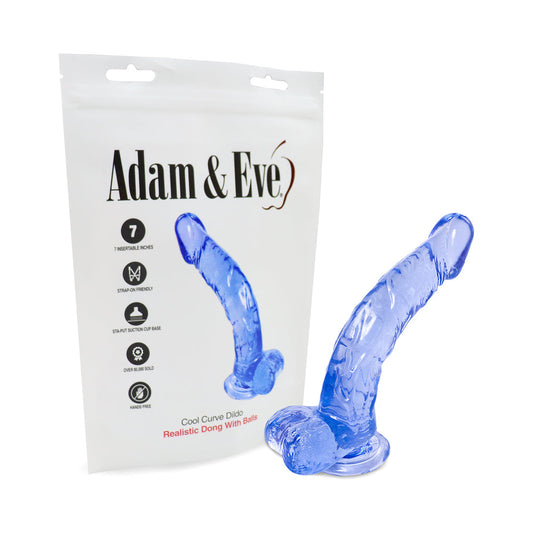 ADAM & EVE - COOL CURVE JELLY DILDO (BAG PACKAGING)