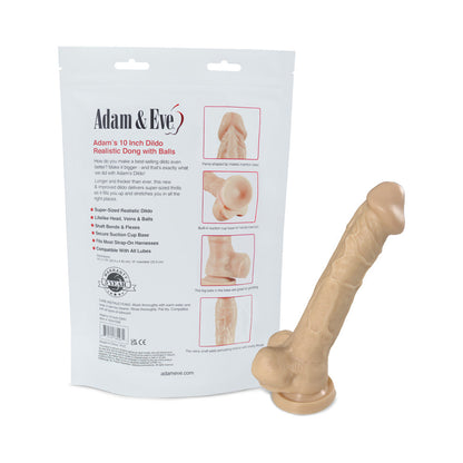 ADAM & EVE - ADAM'S COCK 10 IN. DILDO (BAG PACKAGING)