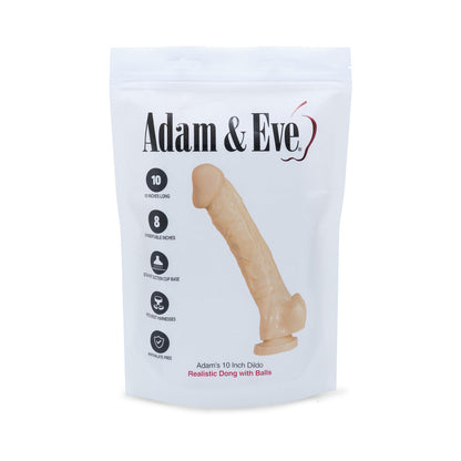 ADAM & EVE - ADAM'S COCK 10 IN. DILDO (BAG PACKAGING)