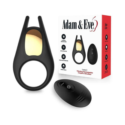 ADAM & EVE - LUCAS II VIBRATING RECHARGEABLE COUPLE'S STIMULATOR