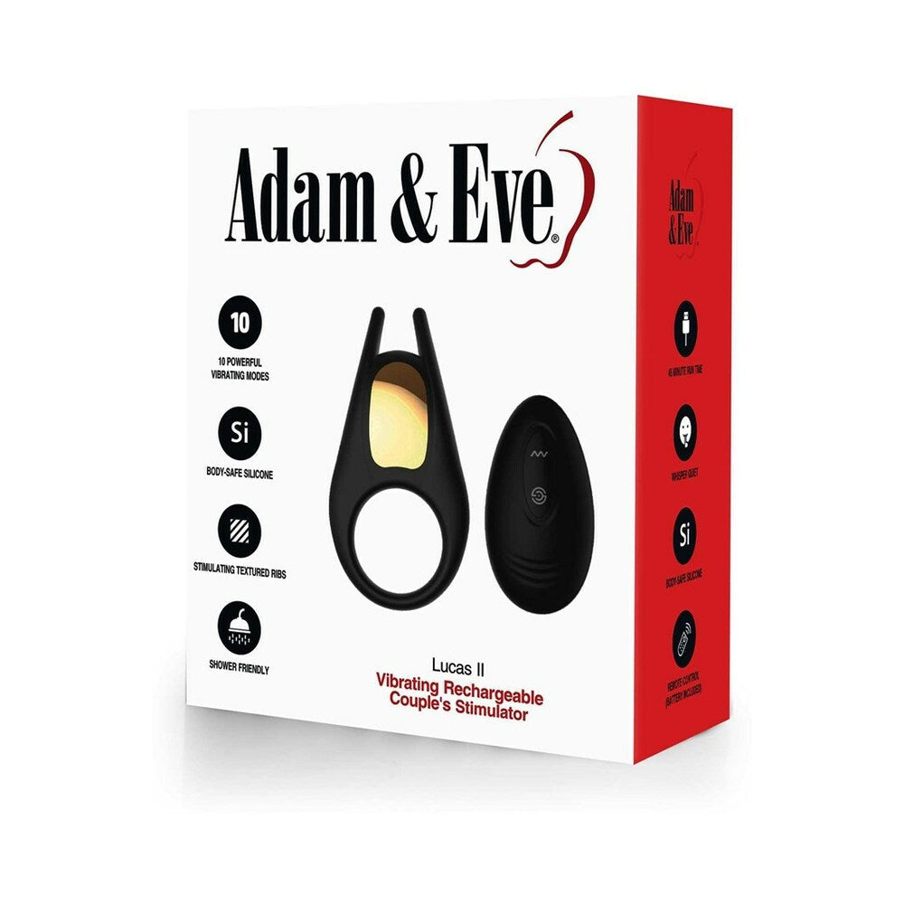 ADAM & EVE - LUCAS II VIBRATING RECHARGEABLE COUPLE'S STIMULATOR