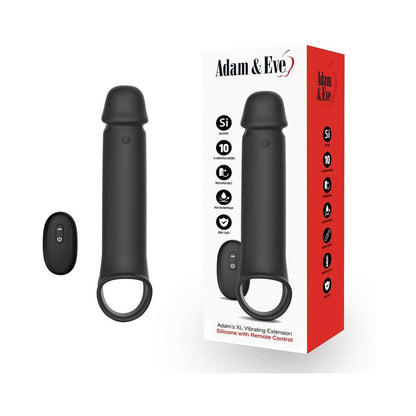 ADAM & EVE - ADAM'S XL VIBRATING EXTENSION SILICONE WITH REMOTE CONTROL