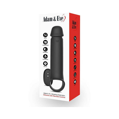 ADAM & EVE - ADAM'S XL VIBRATING EXTENSION SILICONE WITH REMOTE CONTROL
