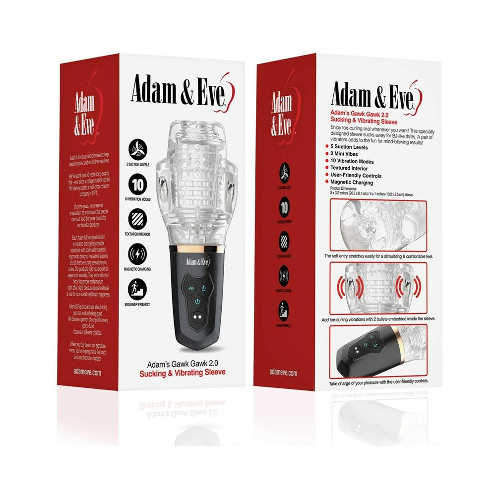 ADAM & EVE - ADAM'S GAWK GAWK 2.0 SUCKING & VIBRATING SLEEVE