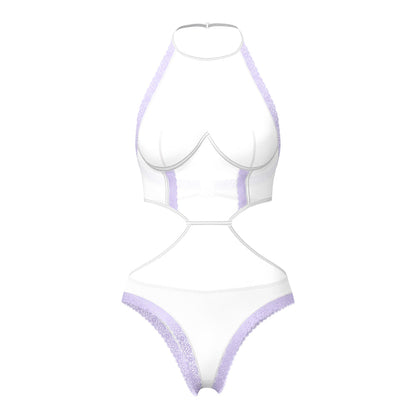 MAGIC SILK - SHEER PASSION HALTER TEDDY