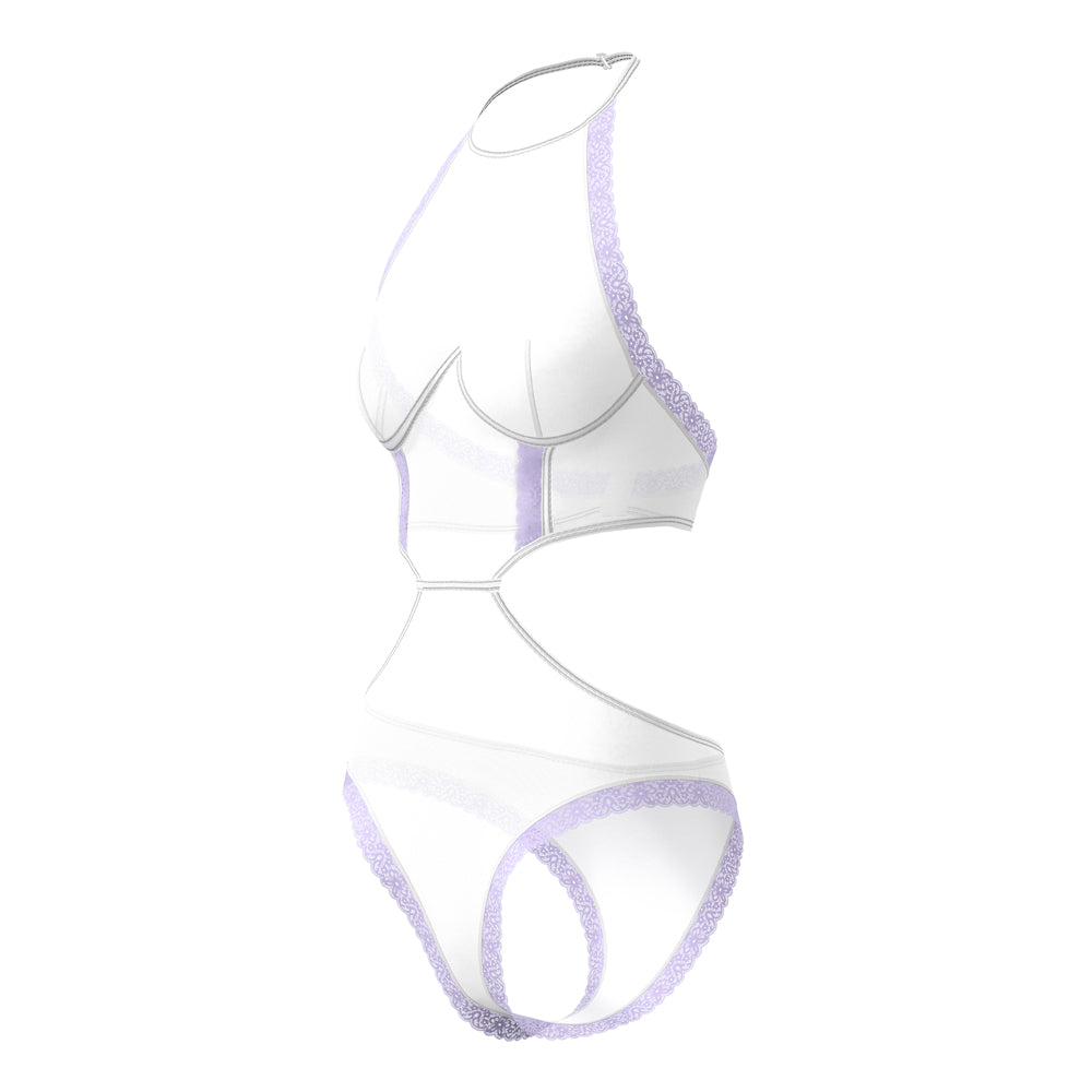 MAGIC SILK - SHEER PASSION HALTER TEDDY