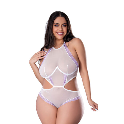 MAGIC SILK - SHEER PASSION HALTER TEDDY