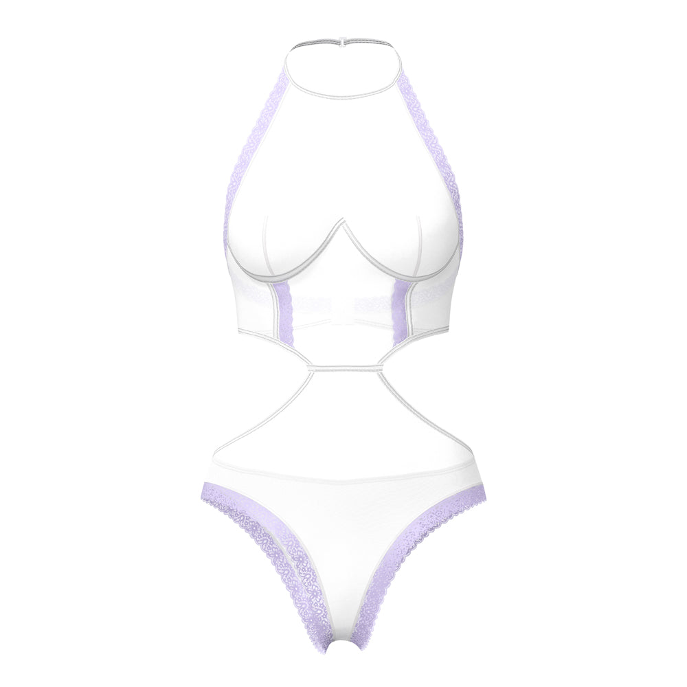 MAGIC SILK - SHEER PASSION HALTER TEDDY