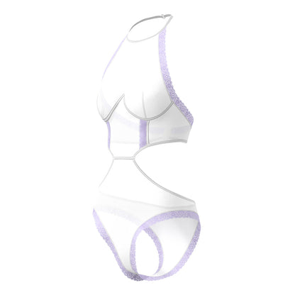 MAGIC SILK - SHEER PASSION HALTER TEDDY