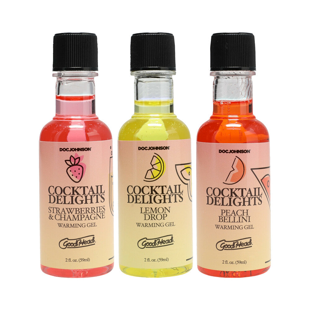 DOC JOHNSON - GOODHEAD COCKTAIL DELIGHTS FLAVORED WARMING GELS 3-PACK