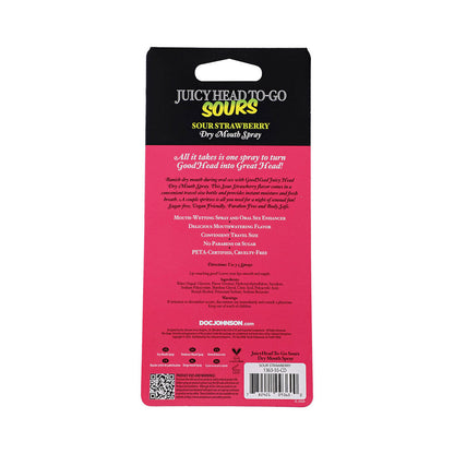 DOC JOHNSON - GOODHEAD JUICY HEAD DRY MOUTH SPRAY TO-GO SOUR STRAWBERRY 0.3 OZ.