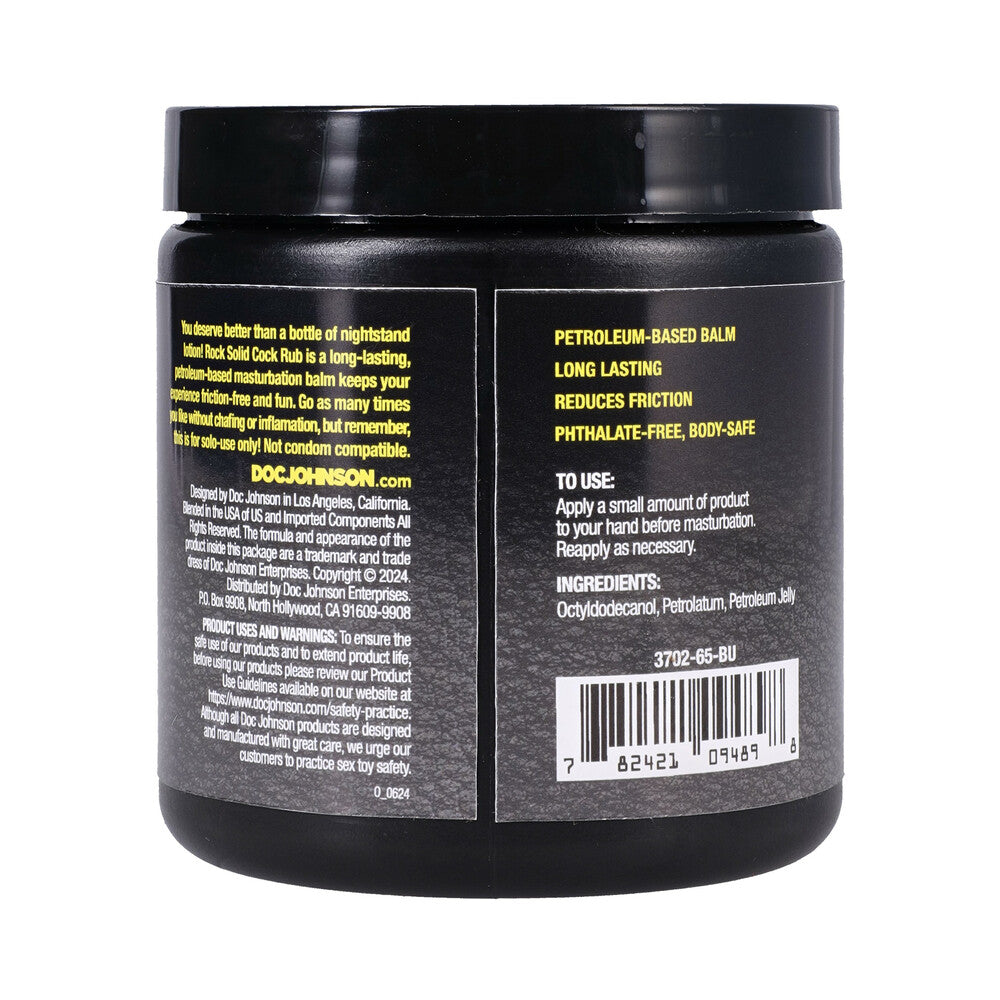 ROCK SOLID - COCK RUB CUMS IN HANDY MASTURBATION BALM 6.35 OZ.