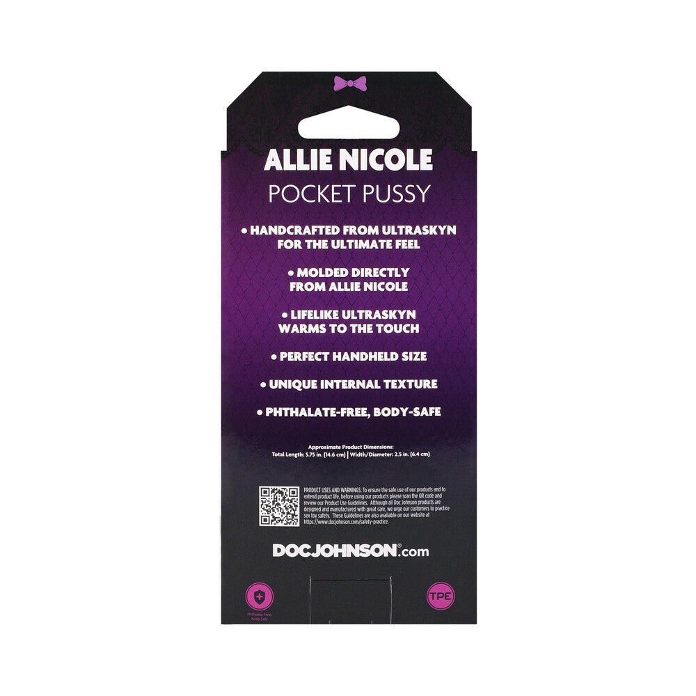 DOC JOHNSON - SIGNATURE STROKERS ALLIE NICOLE ULTRASKYN POCKET PUSSY VANILLA