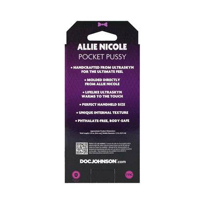 DOC JOHNSON - SIGNATURE STROKERS ALLIE NICOLE ULTRASKYN POCKET PUSSY VANILLA