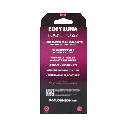 DOC JOHNSON - SIGNATURE STROKERS ZOEY LUNA ULTRASKYN POCKET PUSSY VANILLA