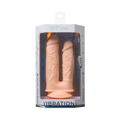 DOC JOHNSON - SILEX-D THE ORIGINAL DOUBLE PENETRATION 7 IN. & 8 IN. VIBRATING DILDO WITH REMOTE VANILLA