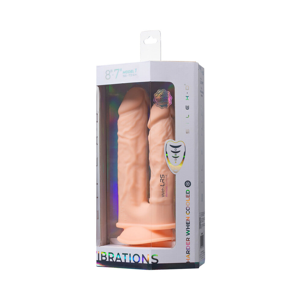 DOC JOHNSON - SILEX-D THE ORIGINAL DOUBLE PENETRATION 7 IN. & 8 IN. VIBRATING DILDO WITH REMOTE VANILLA