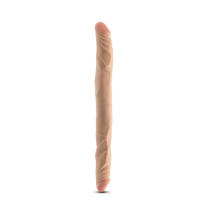 BLUSH - DR. SKIN PLUS 14 IN. POSABLE DOUBLE DONG BEIGE