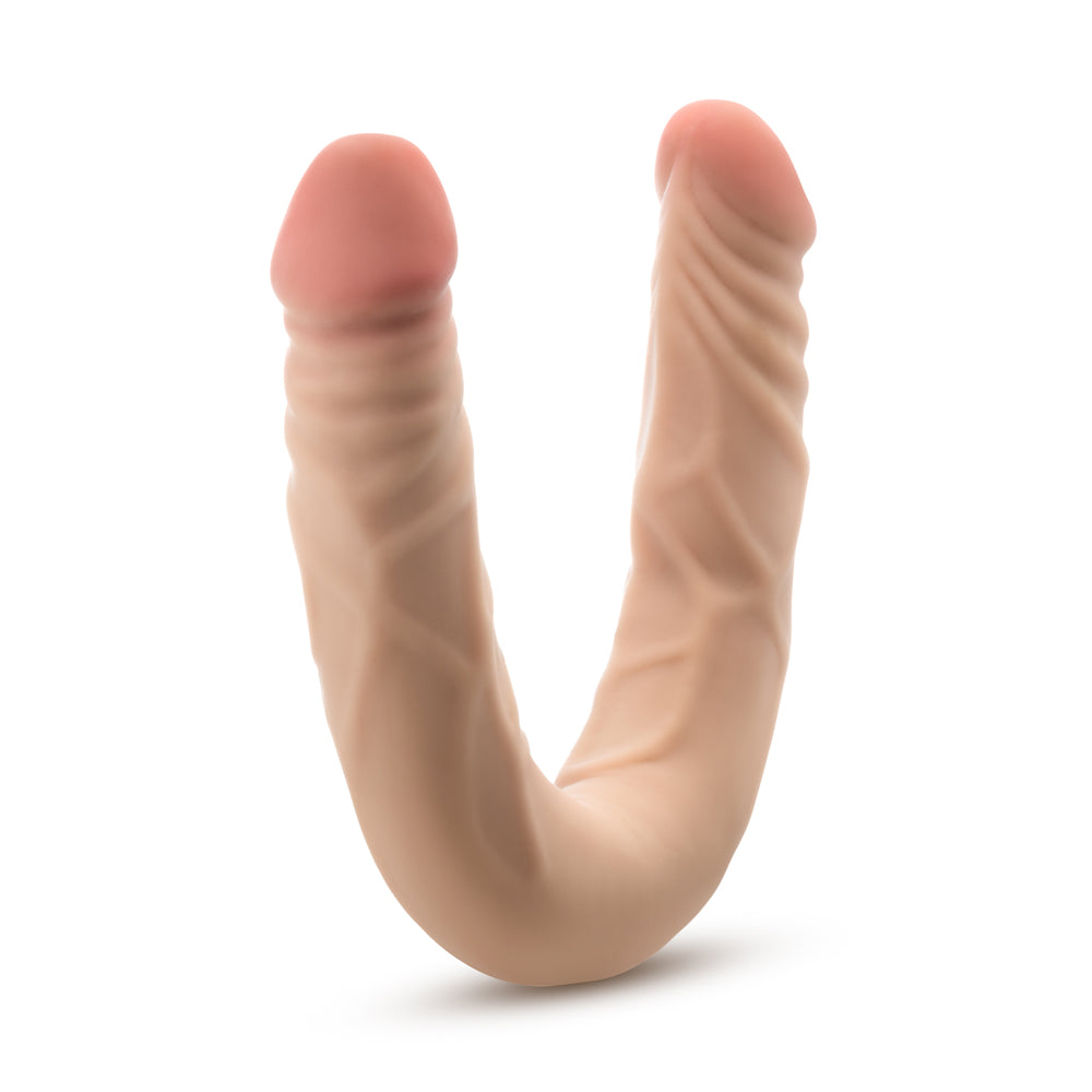 BLUSH - DR. SKIN PLUS 14 IN. POSABLE DOUBLE DONG BEIGE