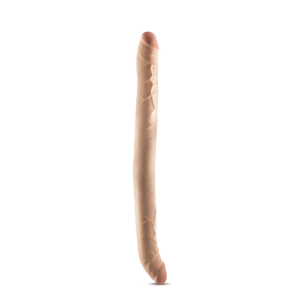 BLUSH - DR. SKIN PLUS 16.5 IN. POSABLE DOUBLE DONG BEIGE