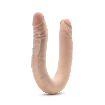 BLUSH - DR. SKIN PLUS 16.5 IN. POSABLE DOUBLE DONG BEIGE