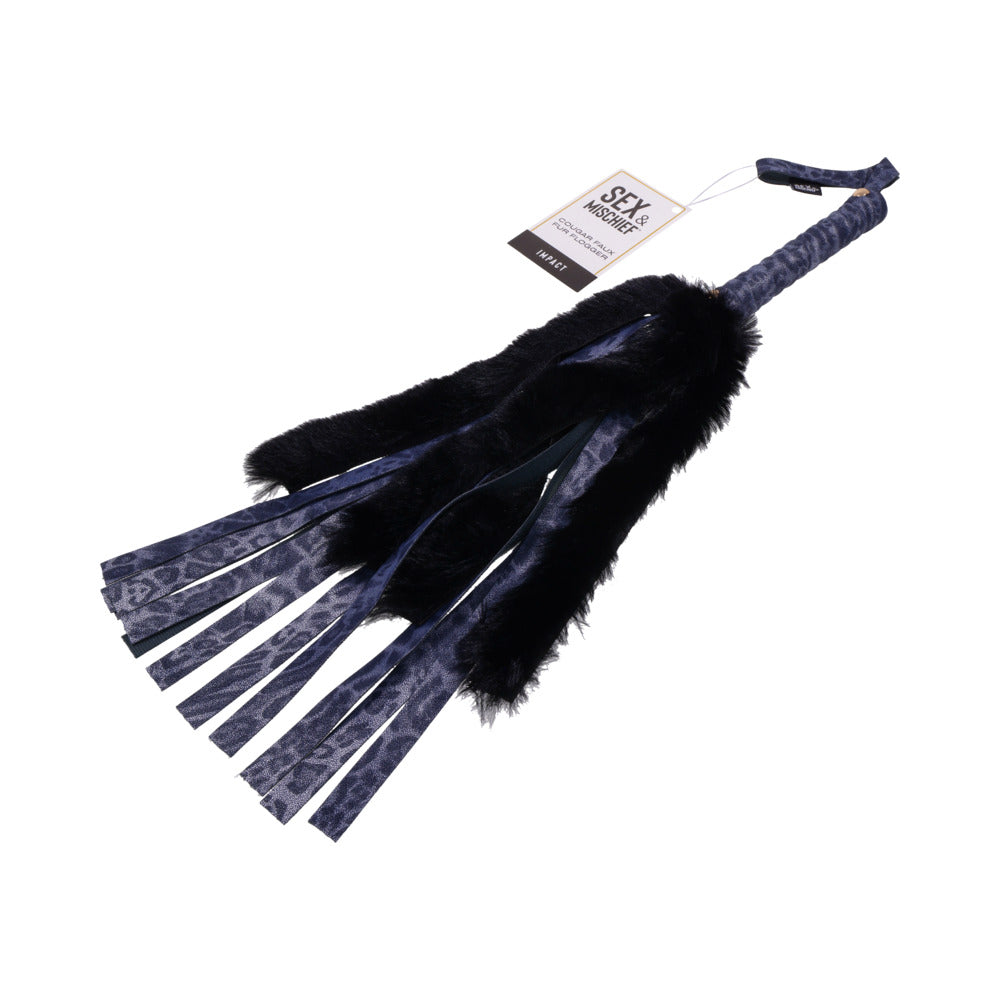 SPORTSHEETS - SEX & MISCHIEF COUGAR CHICOTE EM PELE FALSA