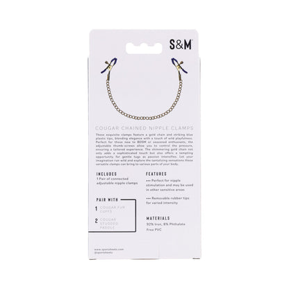 SPORTSHEETS - SEX & MISCHIEF COUGAR CHAINED NIPPLE CLAMPS