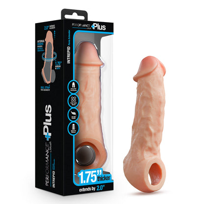BLUSH - PERFORMANCE PLUS INTREPID 2 IN. SILICONE PENIS XTENDER BEIGE