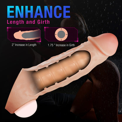 BLUSH - PERFORMANCE PLUS INTREPID 2 IN. SILICONE PENIS XTENDER BEIGE